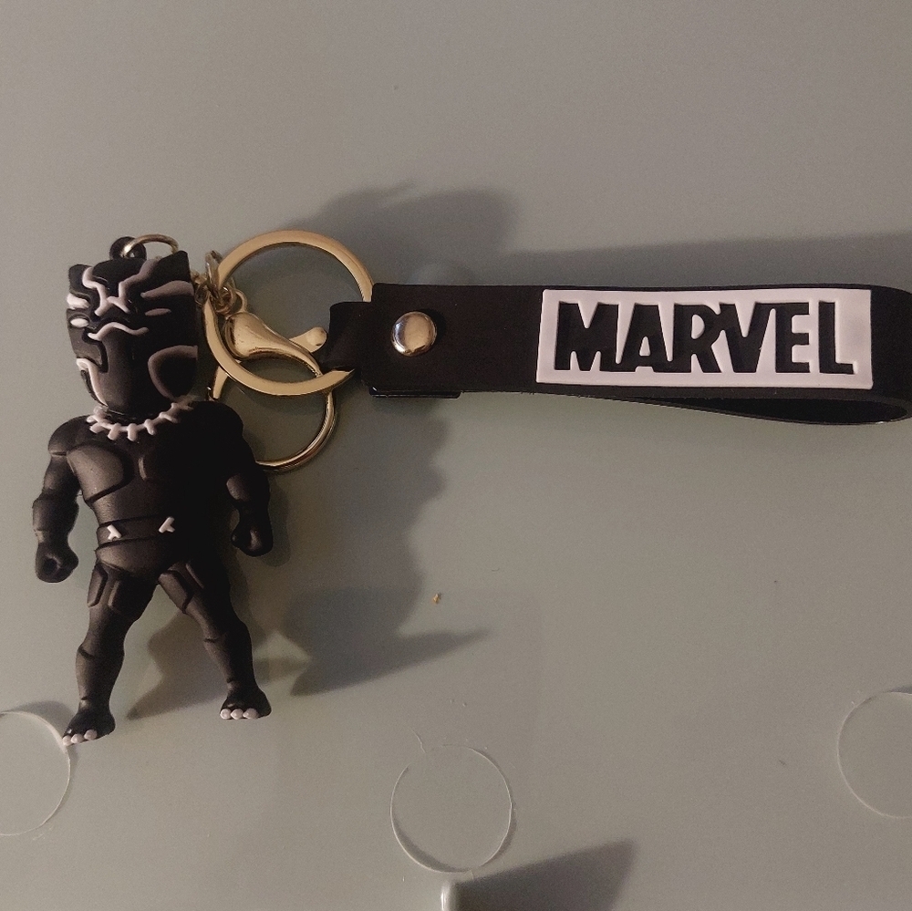 Marvel Black Panther Keychain with Figure